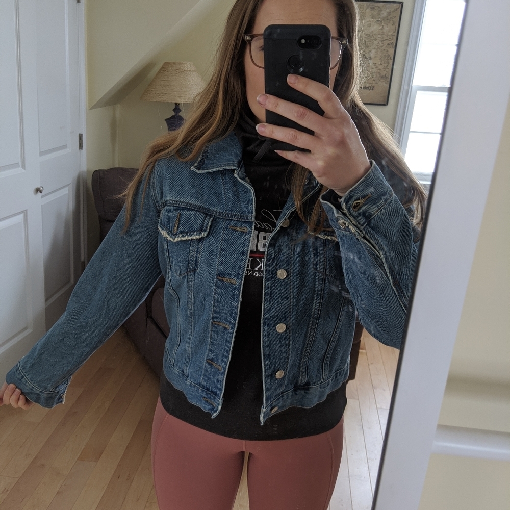 Boston Proper - Distressed Jean Jacket - Picture 7 of 8